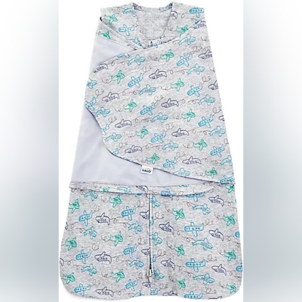 ✨2/$25✨Halo Newborn Sleepsack Swaddle Cotton Planes 1.5 TOG